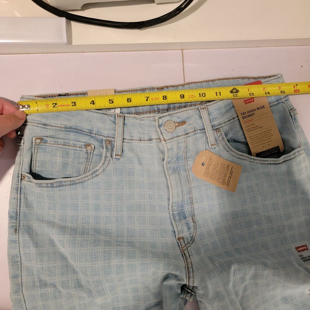 Levi's 721 Jeans Women's Size 14 Medium 32X30 High-Rise Skinny Slim Denim New - Picture 9 of 10